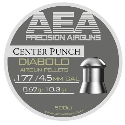 pellets-center-punch-45mm-177-103gr-aea-1 AEA Center Punch .177 Caliber Pellets - 10,3 Grain
